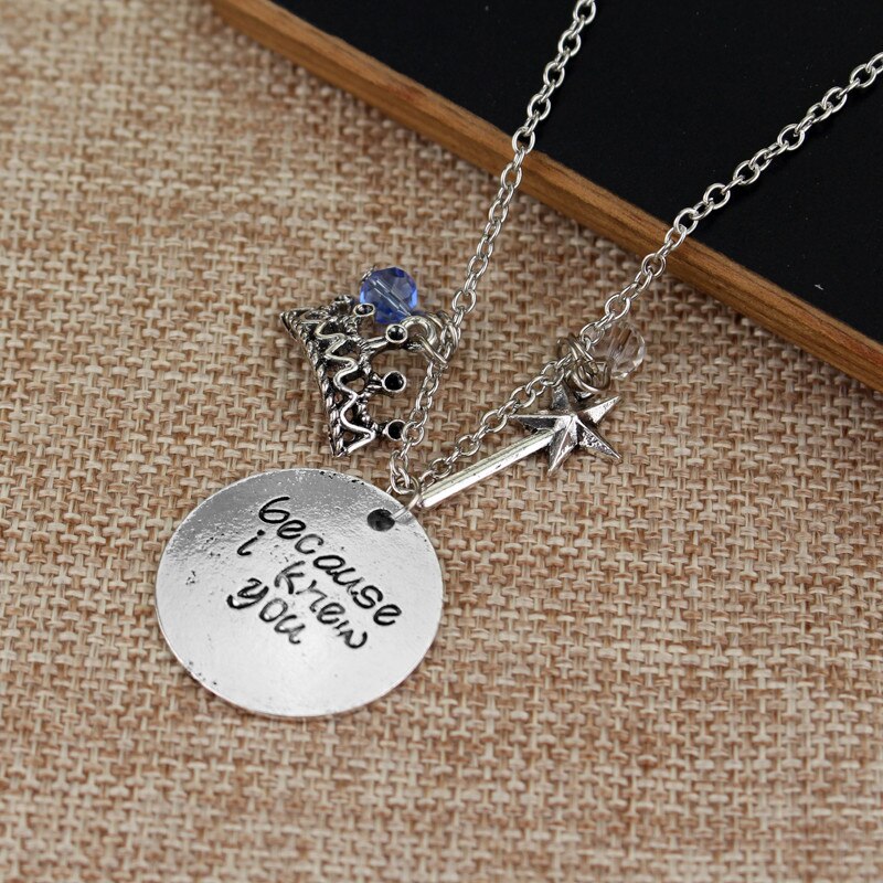 Because I Knew You Charm Necklace