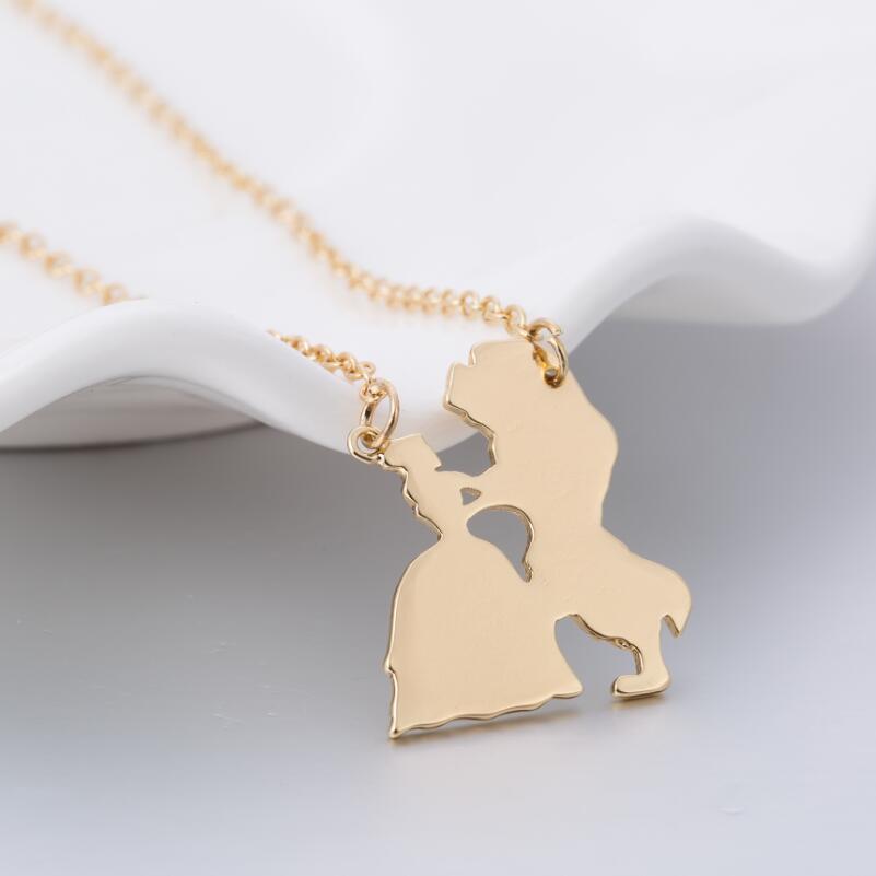 Beauty and the deals beast gold necklace