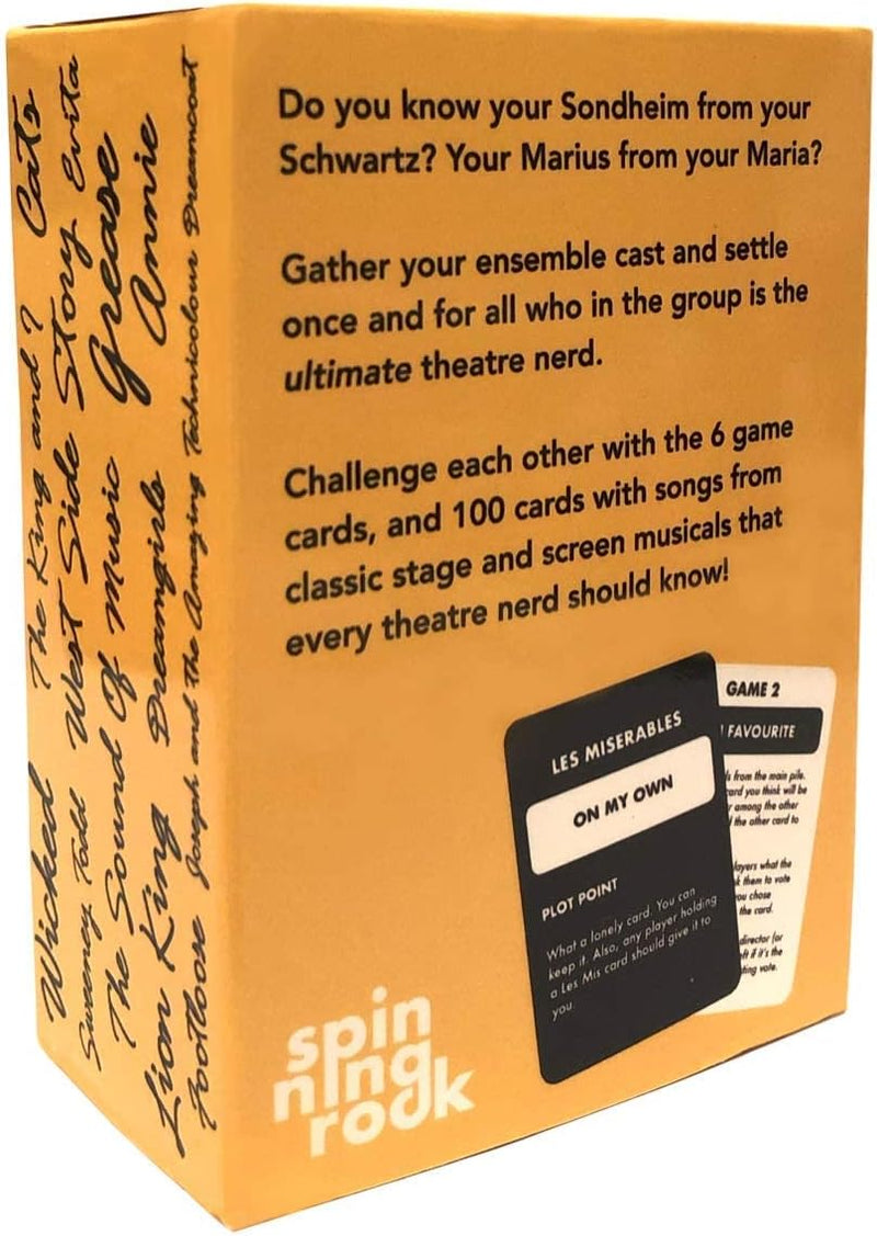 100 Songs Every Theatre Nerd Should Know - Musical Theatre Card Game - Classic Deck