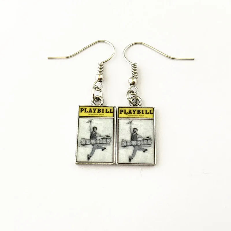 Newsies - Playbill Earrings