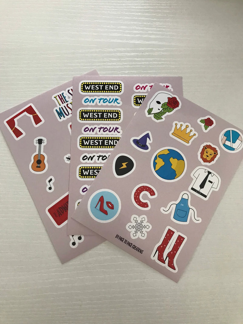 Theatre Scrapbook & 3 Sticker Sheets