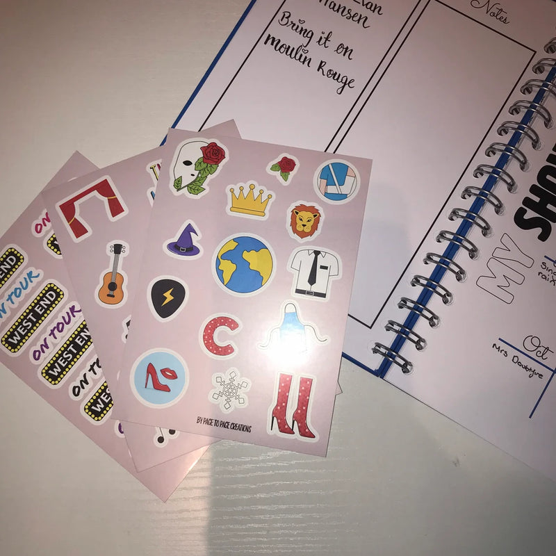 Theatre Scrapbook & 3 Sticker Sheets