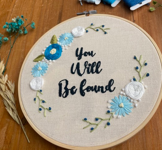 Dear Evan Hansen Inspired Embroidery Kit - "You Will Be Found” by Amelia Stitches