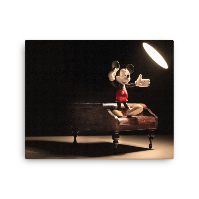 Mickey in The Spotlight - Canvas Print