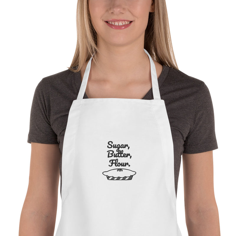 Sugar, Butter, Flour - Embroidered Apron