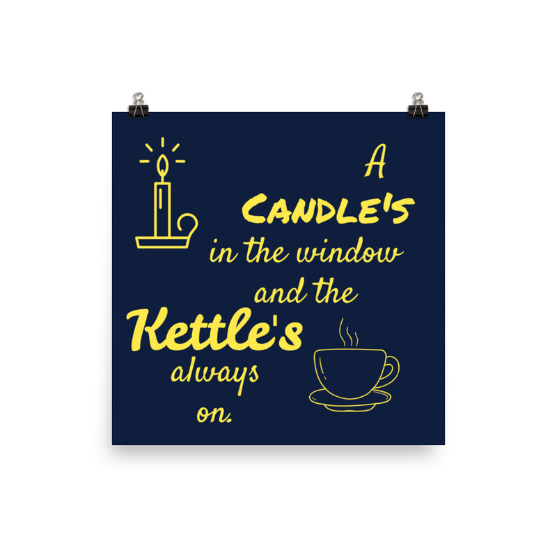 A Candle's in the Window - Lyric Poster