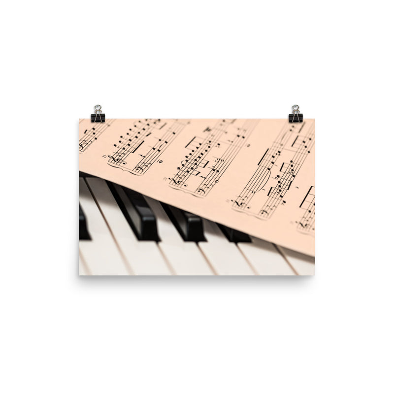 Sheet Music on Piano - Poster
