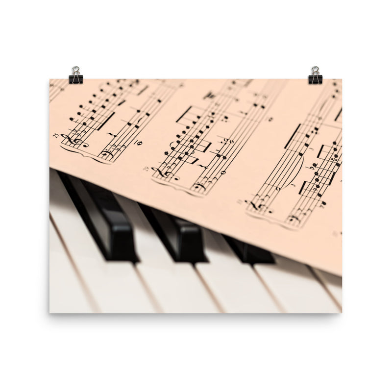 Sheet Music on Piano - Poster