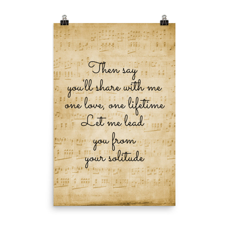 Music of the Night - Quote Poster