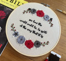 Hadestown the Musical Inspired Embroidery Kit - "See How the World Could Be, In Spite of the Way that It Is" by Amelia Stitches