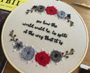 Hadestown the Musical Inspired Embroidery Kit - "See How the World Could Be, In Spite of the Way that It Is" by Amelia Stitches