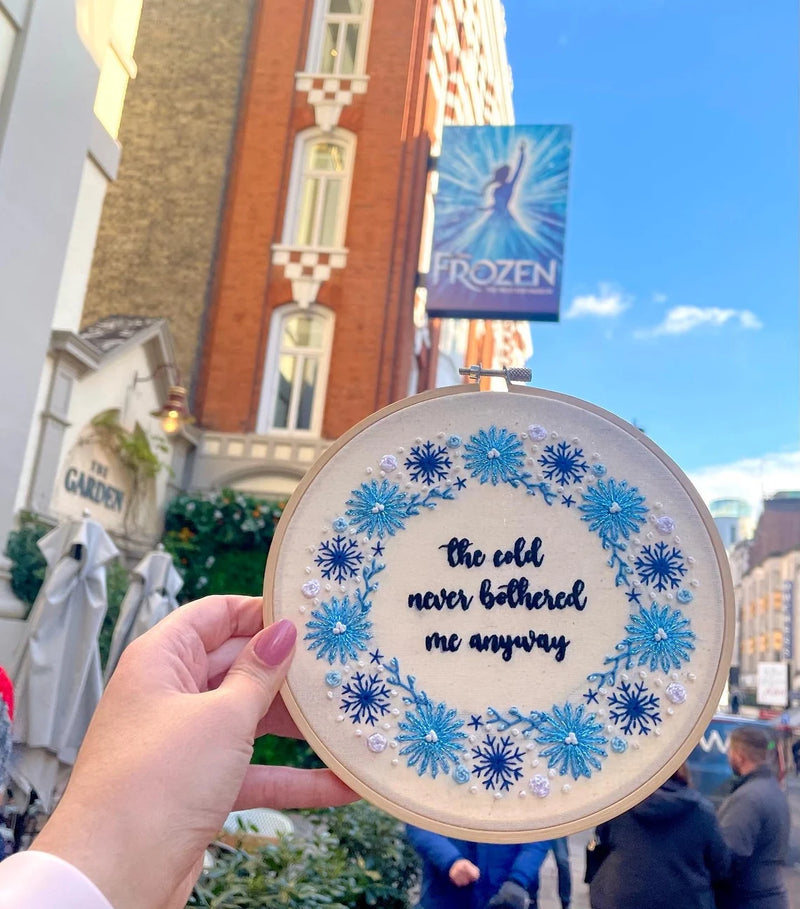 Frozen Inspired Embroidery Kit - "The Cold Never Bothered Me Anyway" by Amelia Stitches