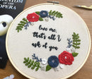 Phantom of the Opera Musical Inspired Embroidery Kit - "Love Me, That's All I Ask of You" by Amelia Stitches