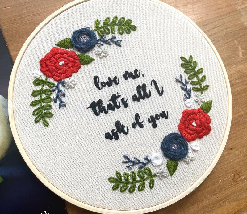 Phantom of the Opera Musical Inspired Embroidery Kit - "Love Me, That's All I Ask of You" by Amelia Stitches