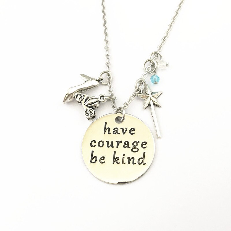 Cinderella Quote - Charm Necklace