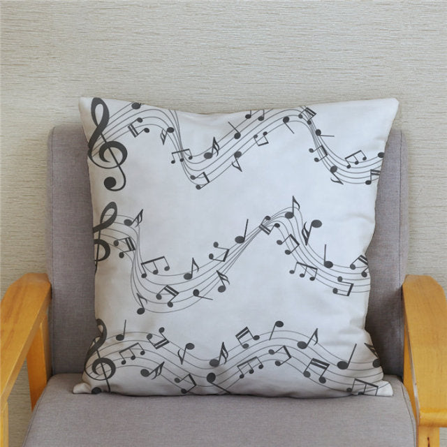 Flowing Sheet Music - Cushion Cover