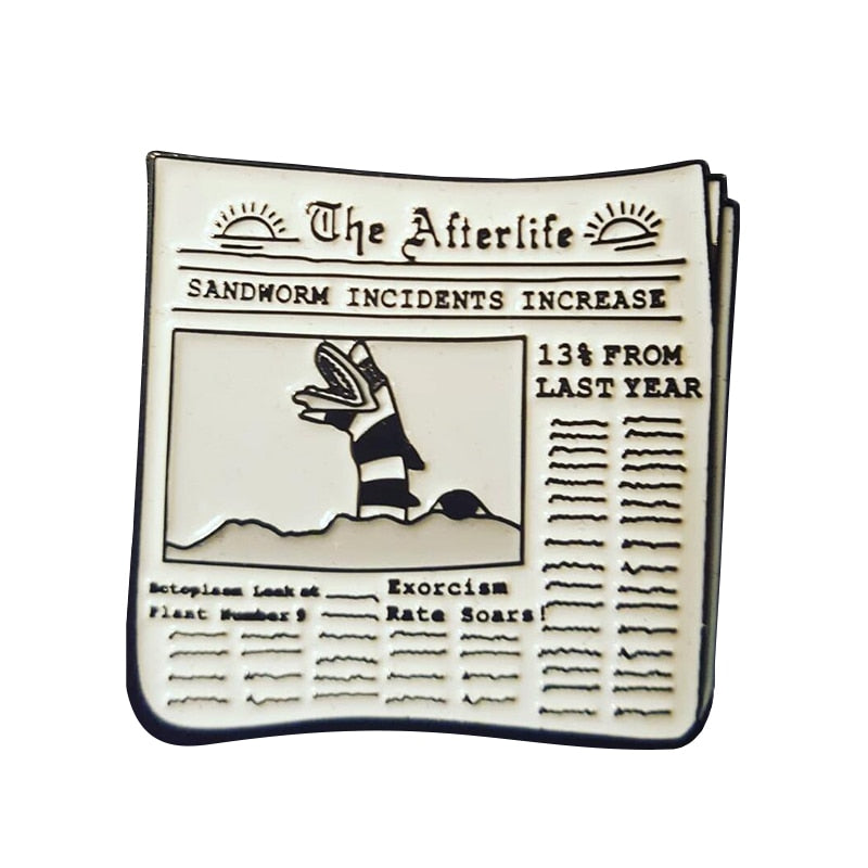 The Afterlife Newspaper - Enamel Pin