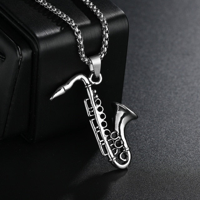Classic Saxophone - Charm Necklace
