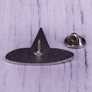 Pink Glitter Witch Hat - Enamel Pin