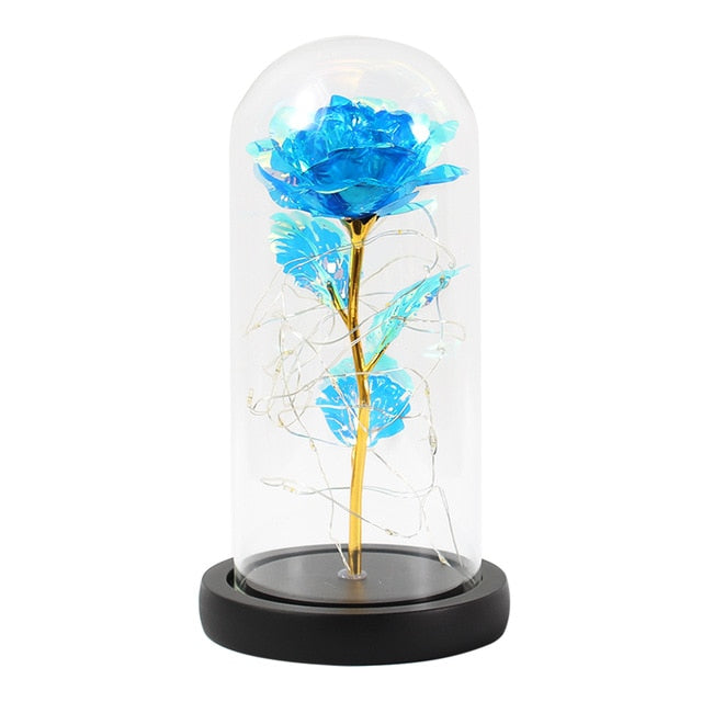 Eternal Rose Glass Jar with Lights