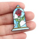 Rose Bell Jar - Enamel Pin