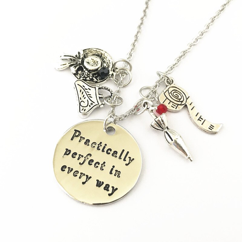 Mary Poppins - Quote Charm Necklace