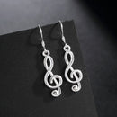 Silver Treble Clef Earrings