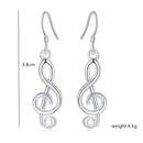 Silver Treble Clef Earrings