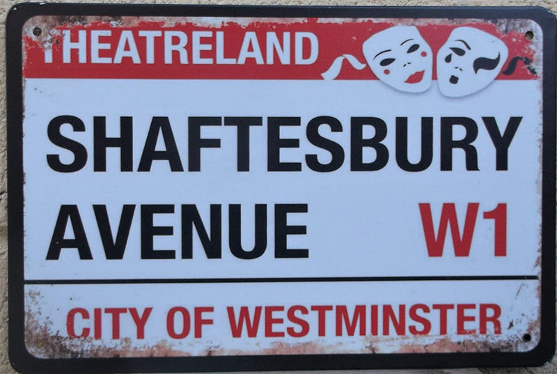 Shaftesbury Avenue - Retro Metal Sign
