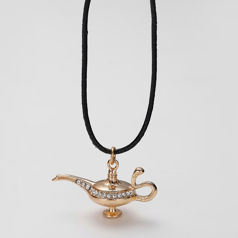 Aladdin - Magic Lamp Leather Necklace