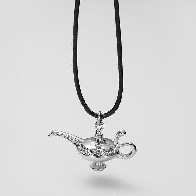 Aladdin - Magic Lamp Leather Necklace
