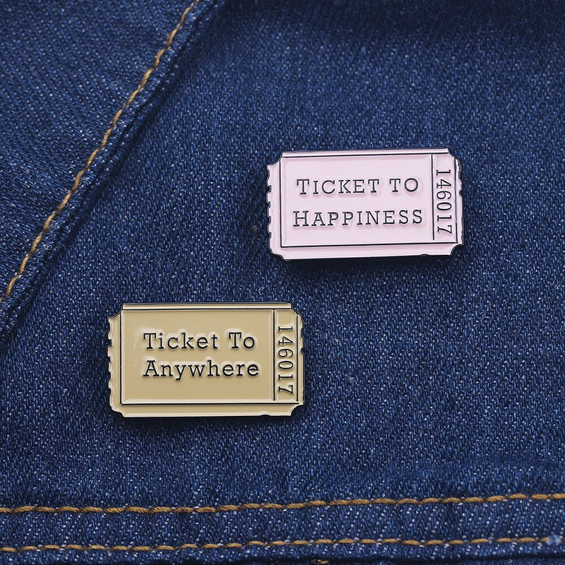 Ticket to Anywhere - Enamel Pin