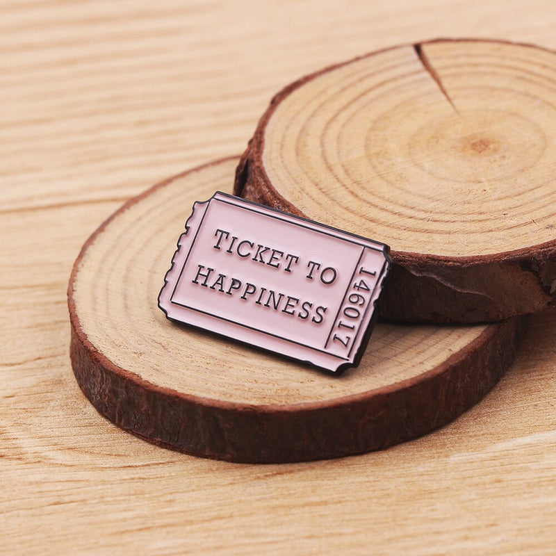 Ticket to Happiness - Enamel Pin