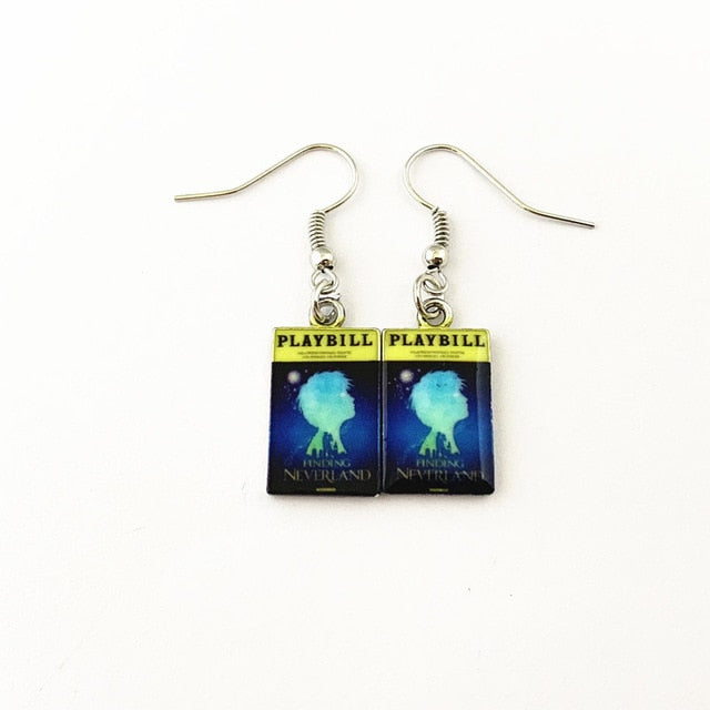 Finding Neverland - Playbill Earrings