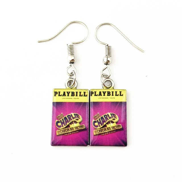 Charlie and the Chocolate Factory - Playbill Earrings