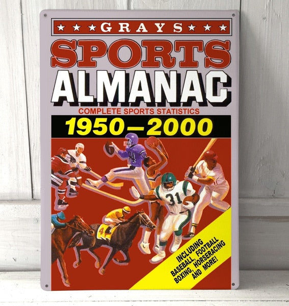 Sports Almanac - Retro Metal Sign