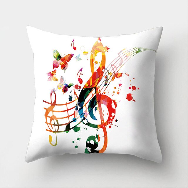 Musical Pattern Decorative Cushion Cover