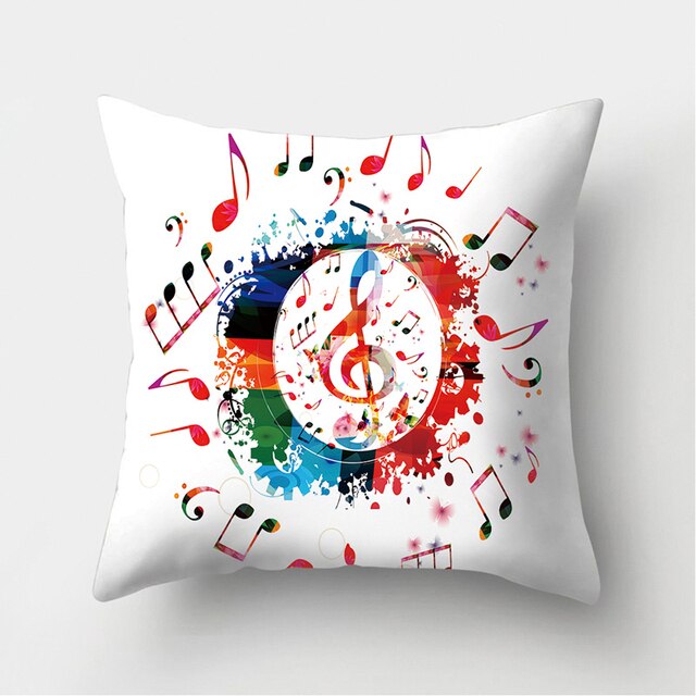 Musical Pattern Decorative Cushion Cover