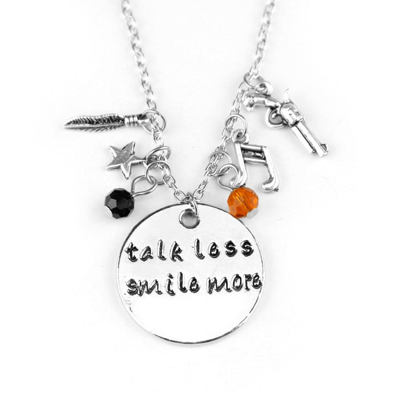 Talk Less Smile More - Charm Necklace
